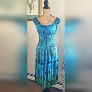 Wevez Blue/Green Boho Midi